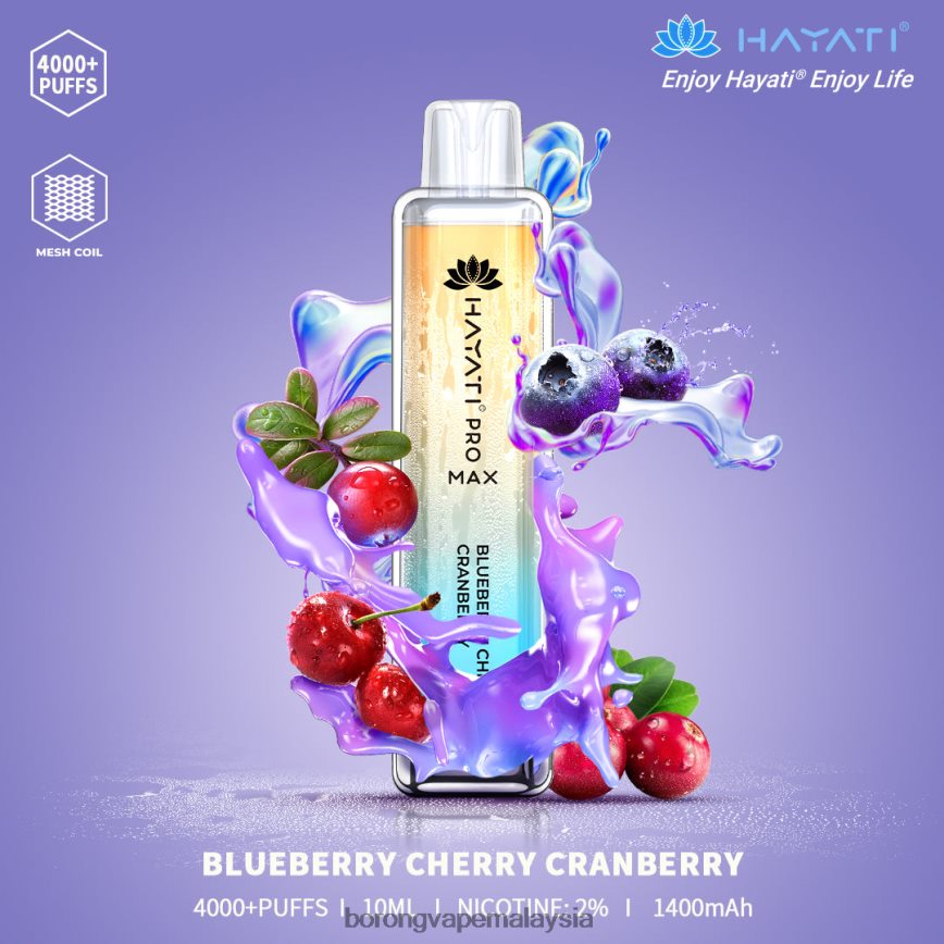 Borong Vape - blueberry cherry cranberry 88BL20151 Hayati Pro Max 4000