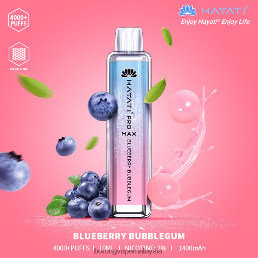 Borong Vape - gula-gula getah blueberry 88BL20191 Hayati Pro Max 4000