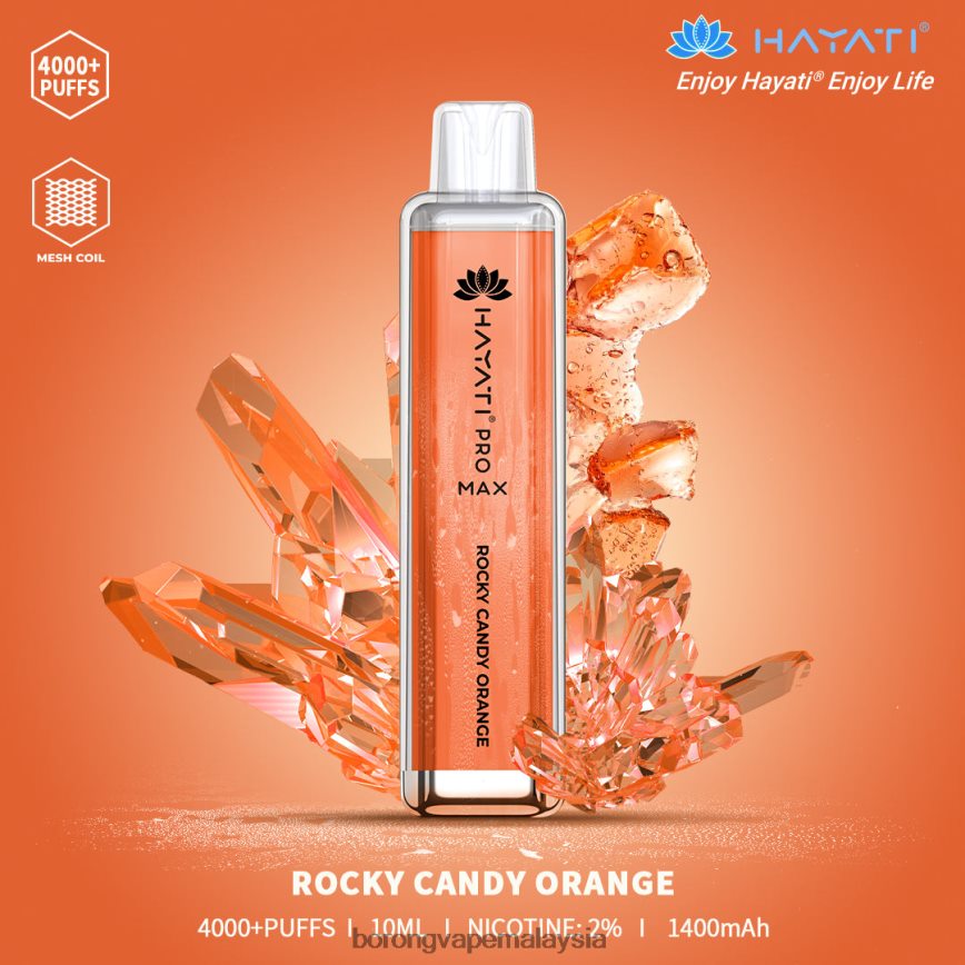 Borong Vape Murah - oren gula-gula berbatu 88BL20172 Hayati Pro Max 4000