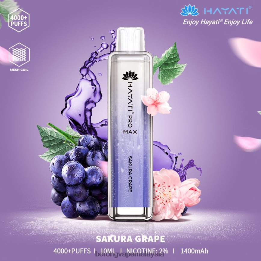 Harga Borong Vape - anggur sakura 88BL20173 Hayati Pro Max 4000