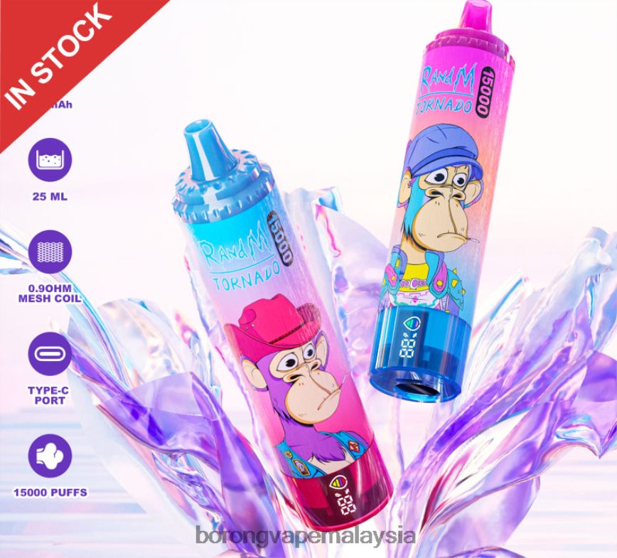 Harga Borong Vape - pakai buang 88BL203 RandM Tornado 15000 5
