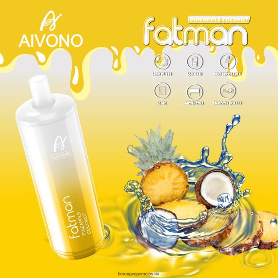 Harga Rokok Elektronik Malaysia - Aivono FATMAN 6800 kelapa nenas TZ062V29