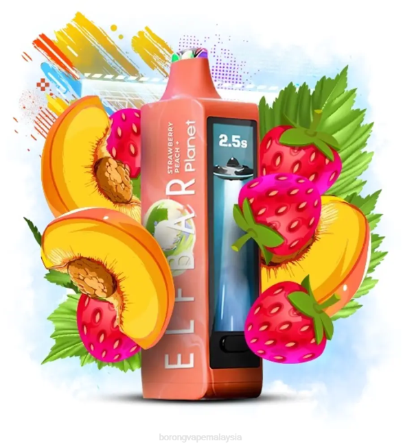 Kilang Rokok Elektronik Di Malaysia - pic strawberi Elf Bar Planet 25000 8VFV28