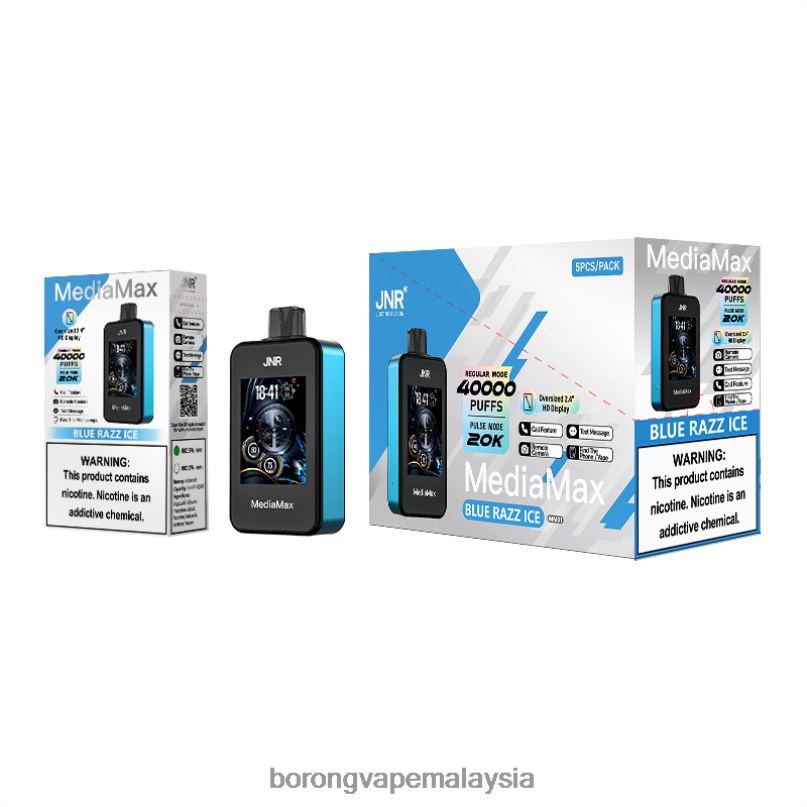 Rokok Elektronik Dan Vape - JNR MediaMax 40k sedutan L44BH21 ais razz biru