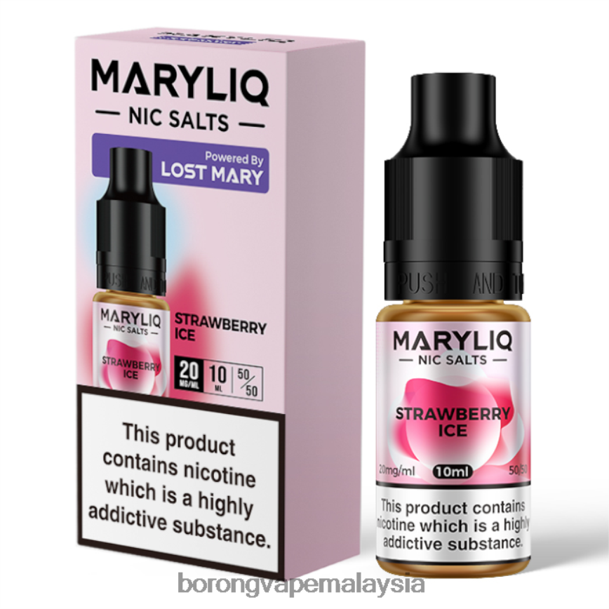Rokok Elektronik Terbaru - ais strawberi 88BL20457 LOST MARY MARYLIQ garam nic - 10ml - 20mg
