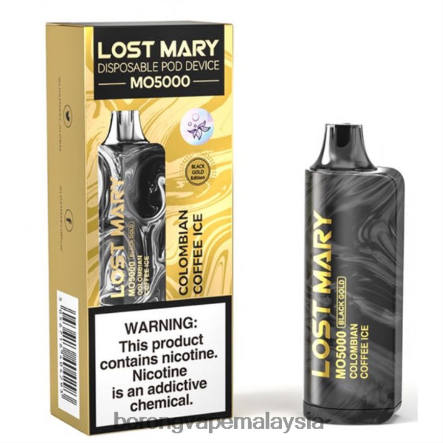 Vape Borong Malaysia Review - ais kopi colombia 88BL20344 LOST MARY MO5000 emas hitam 10ml