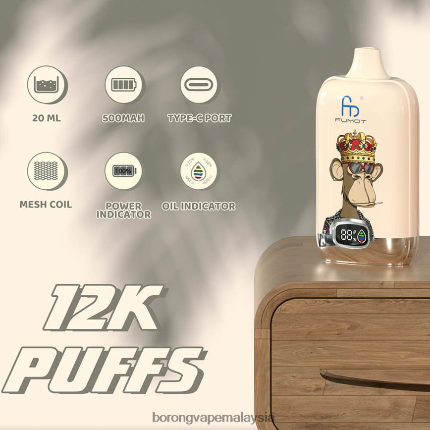 Vape Borong Malaysia Review - pakai buang 88BL204 Fumot Tornado Digital Box 12000