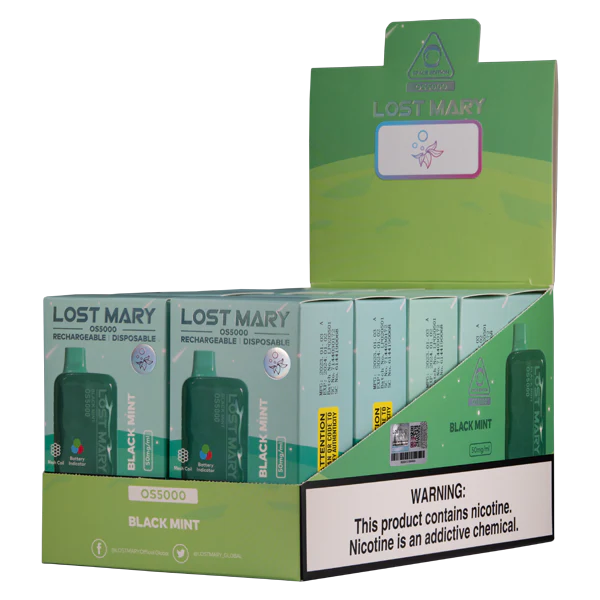 Rokok Elektronik Dan Vape - pudina hitam 88BL20106 LOST MARY OS5000
