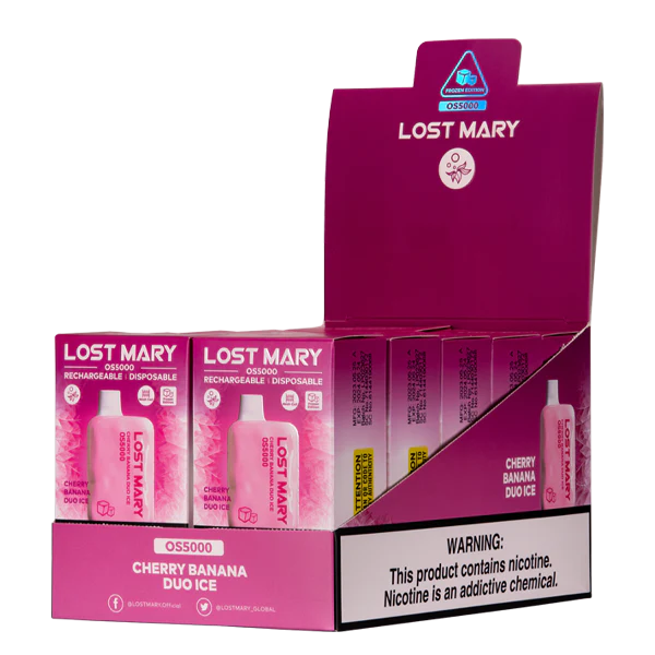 Rokok Elektronik Vape - ais duo pisang ceri 88BL20108 LOST MARY OS5000