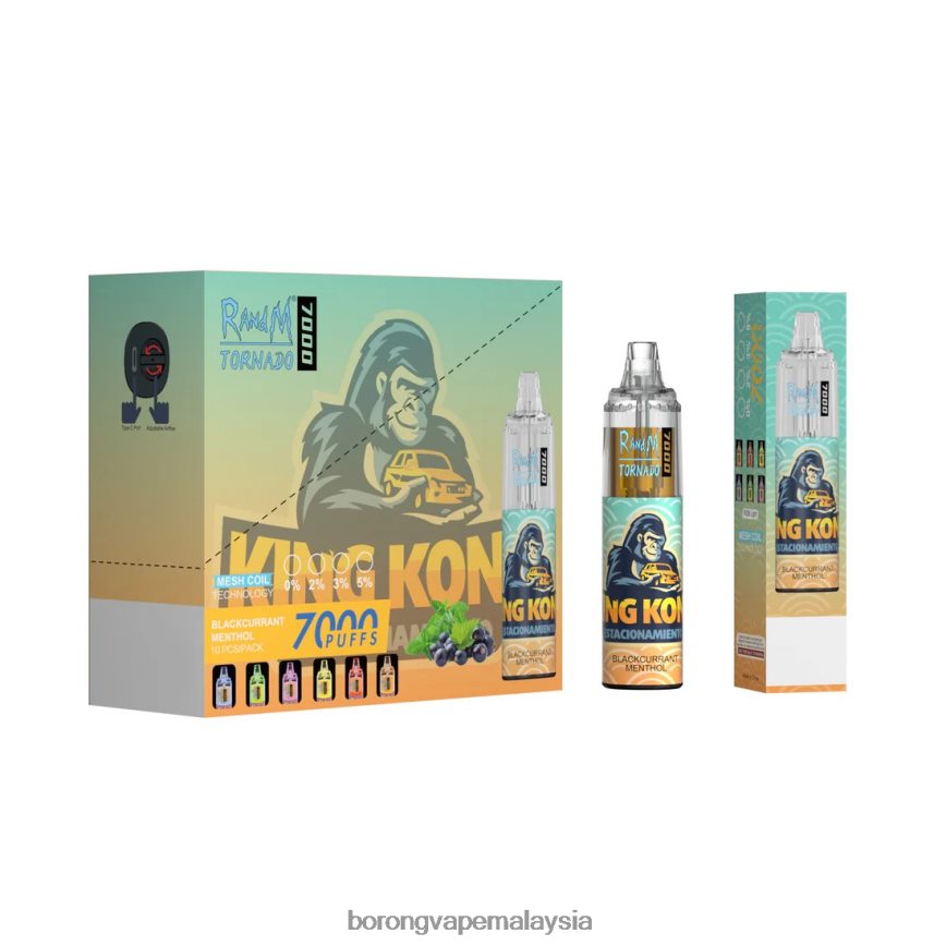 Borong Vape - pakai buang 88BL201 RandM Tornado 7000 5%