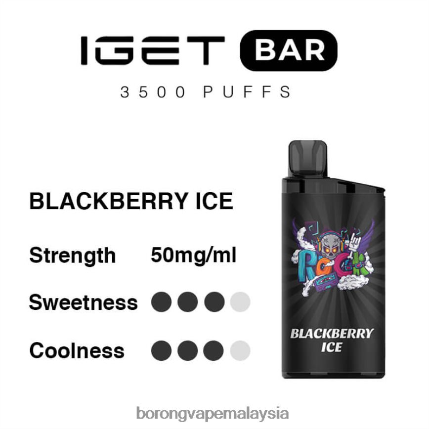 Borong Vape - ais blackberry 88BL2091 IGET BAR 3500 5% nikotin