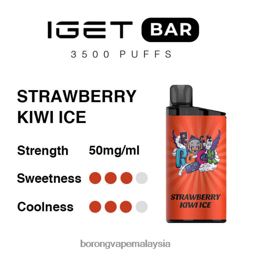 Rokok Elektrik Malaysia - ais kiwi strawberi 88BL2090 IGET BAR 3500 5% nikotin