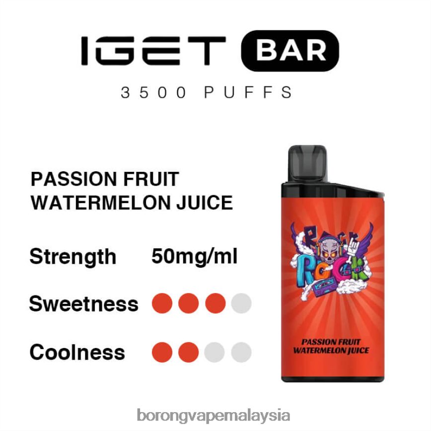 Rokok Elektronik Terbaru - jus tembikai markisa 88BL2097 IGET BAR 3500 5% nikotin