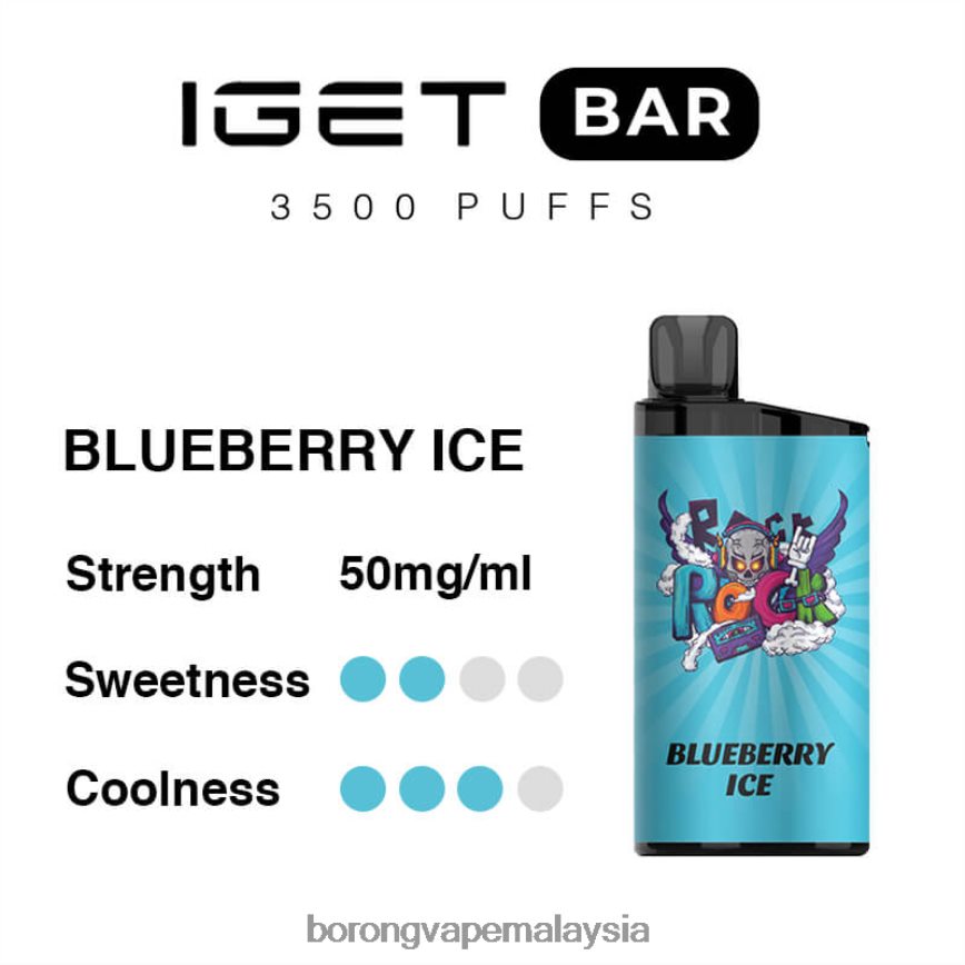 Rokok Elektronik Vape - ais blueberry 88BL2098 IGET BAR 3500 5% nikotin