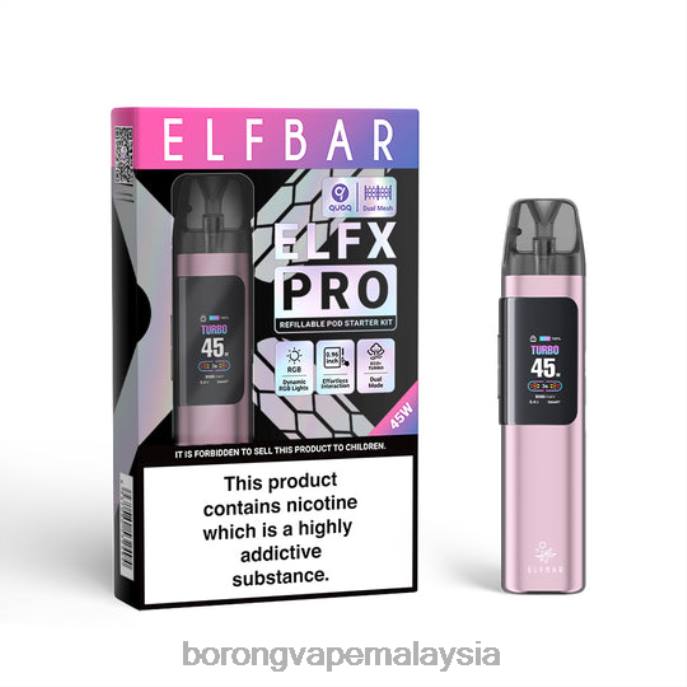 merah jambu ELFBAR ELFX Pro Buka peranti pod 88024